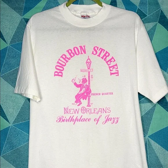 Vintage Single Stitch Bourbon Street New Orleans T-Shirt - Picture 1 of 5